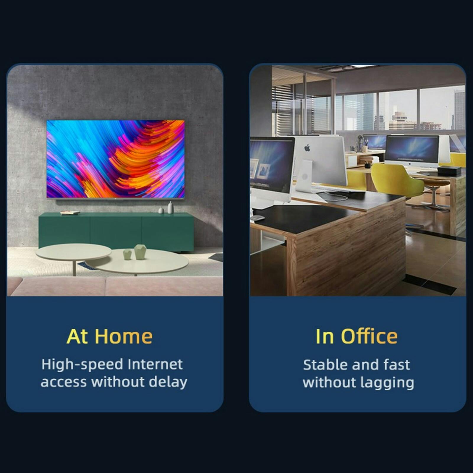 Essager CAT6 S/FTP LAN Ethernet Kabel Plat Zwart 3m