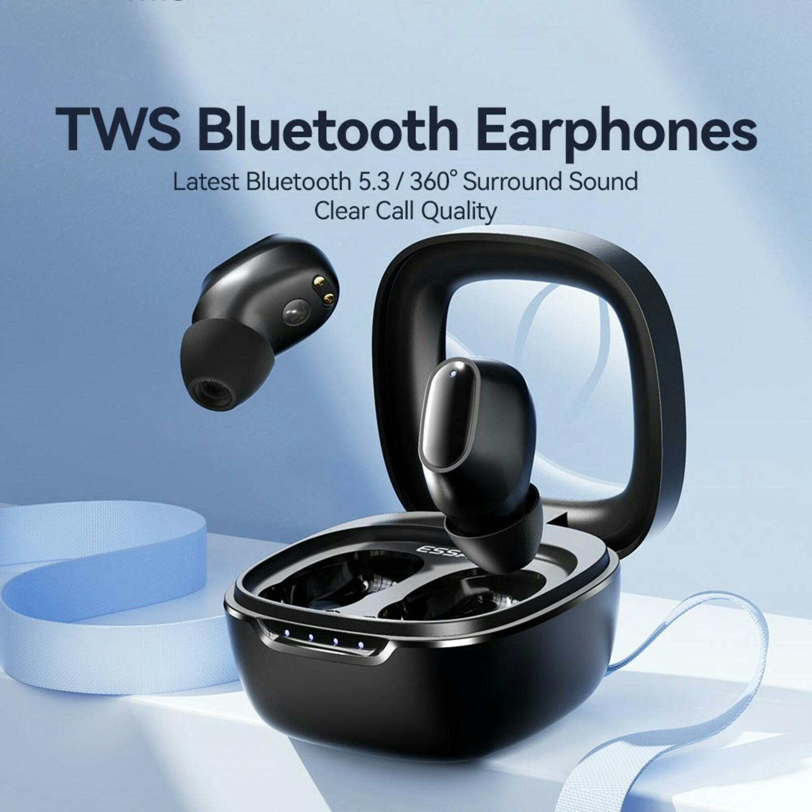 Essager Draadloze In-Ear Zwart