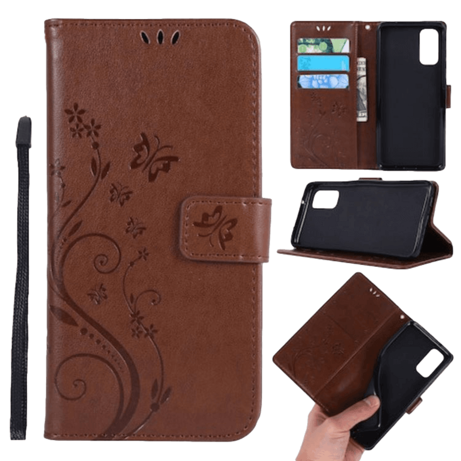 Mocaa Samsung Galaxy S20 Booklet Telefoonhoesje Bruin