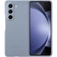 Samsung Galaxy Z Fold5 Eco Leren Hoesje Blauw - Voorkant