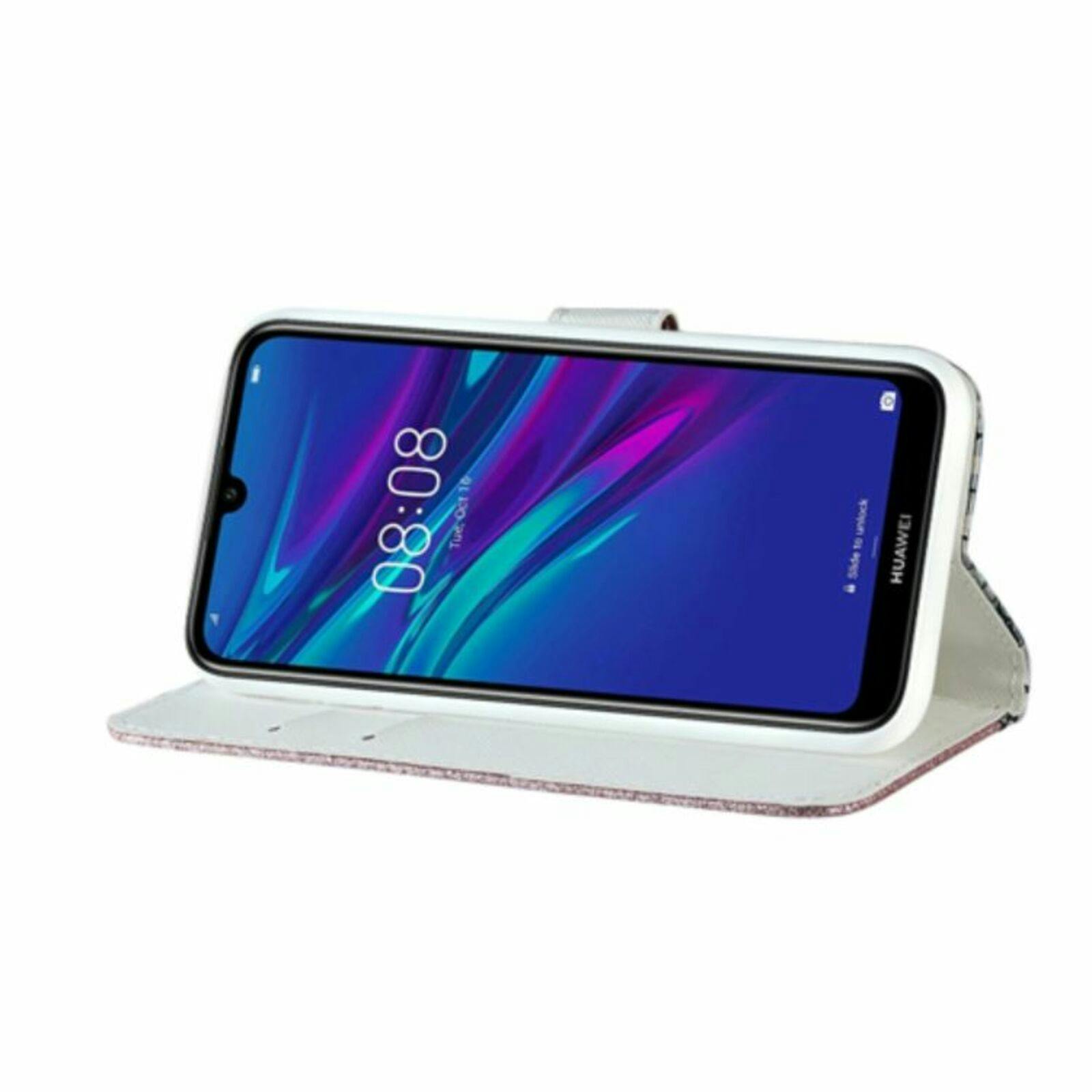 CaseBody Huawei P Smart 2019 Strass Wallet Roze