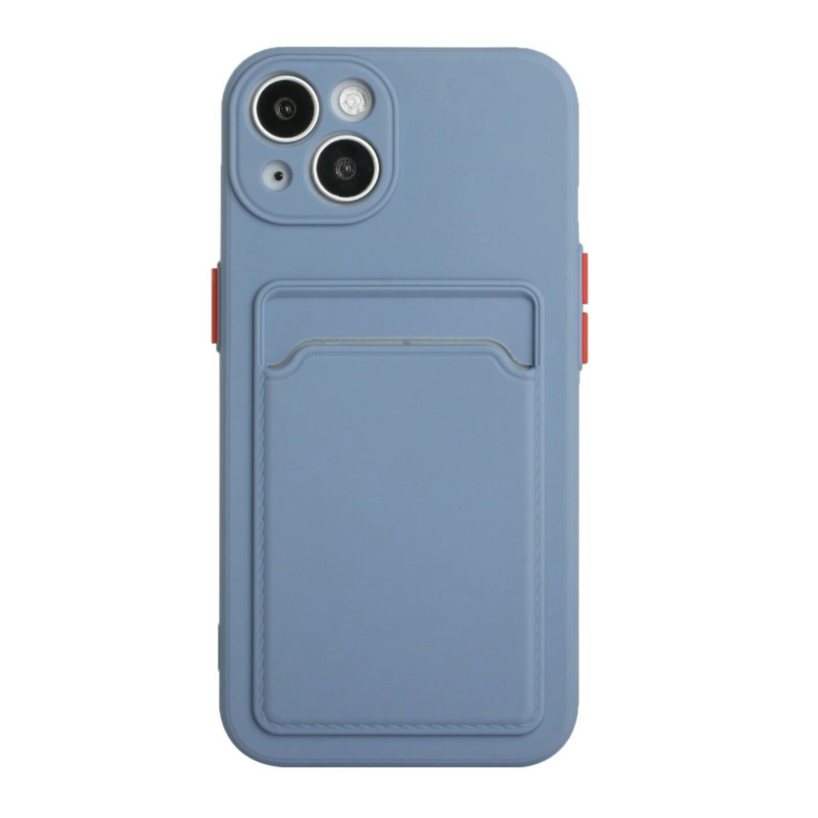 CaseBody iPhone 13 Telefoonhoesje met Kaarthouder Lichtblauw
