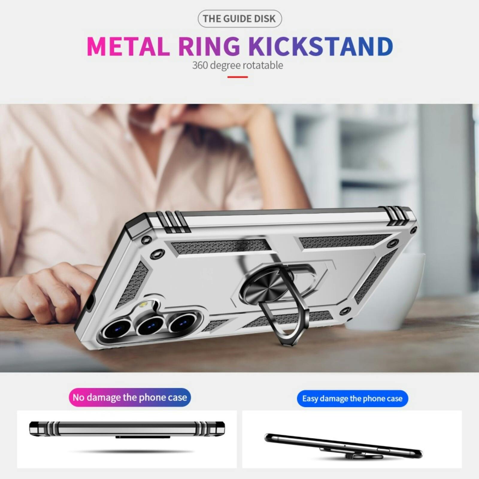 CaseBody Samsung Galaxy S25 Shield Case Zilver