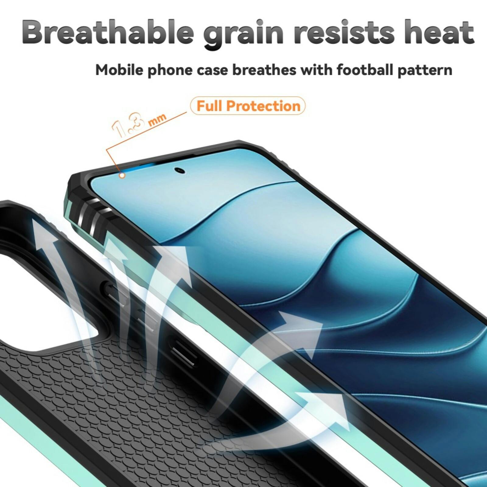 CaseBody Xiaomi Redmi Note 14 5G Shield Case Groen