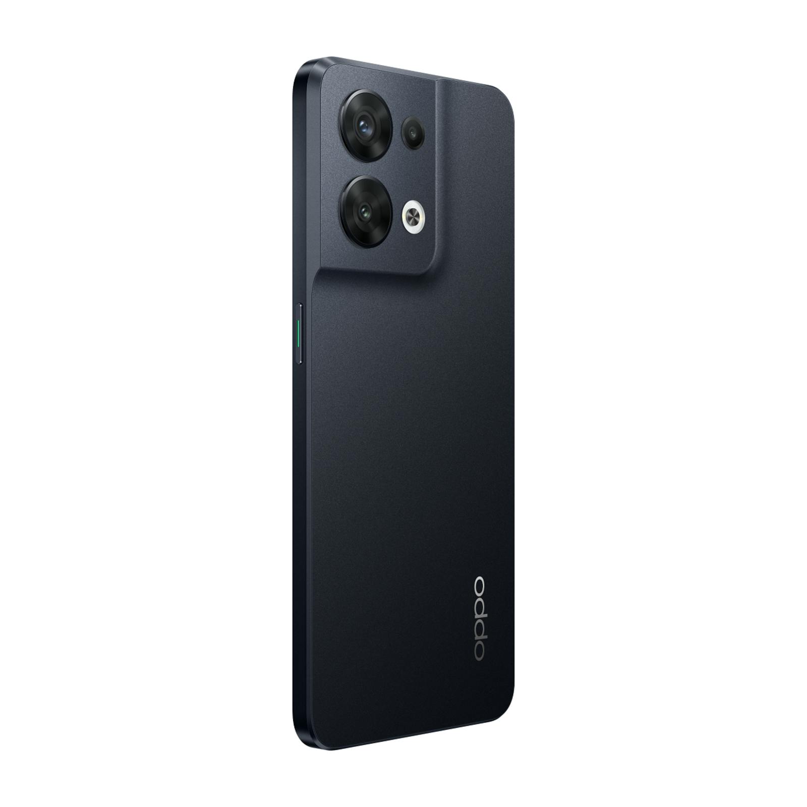 OPPO Reno8 5G Shimmer Black - Aanzicht vanaf links