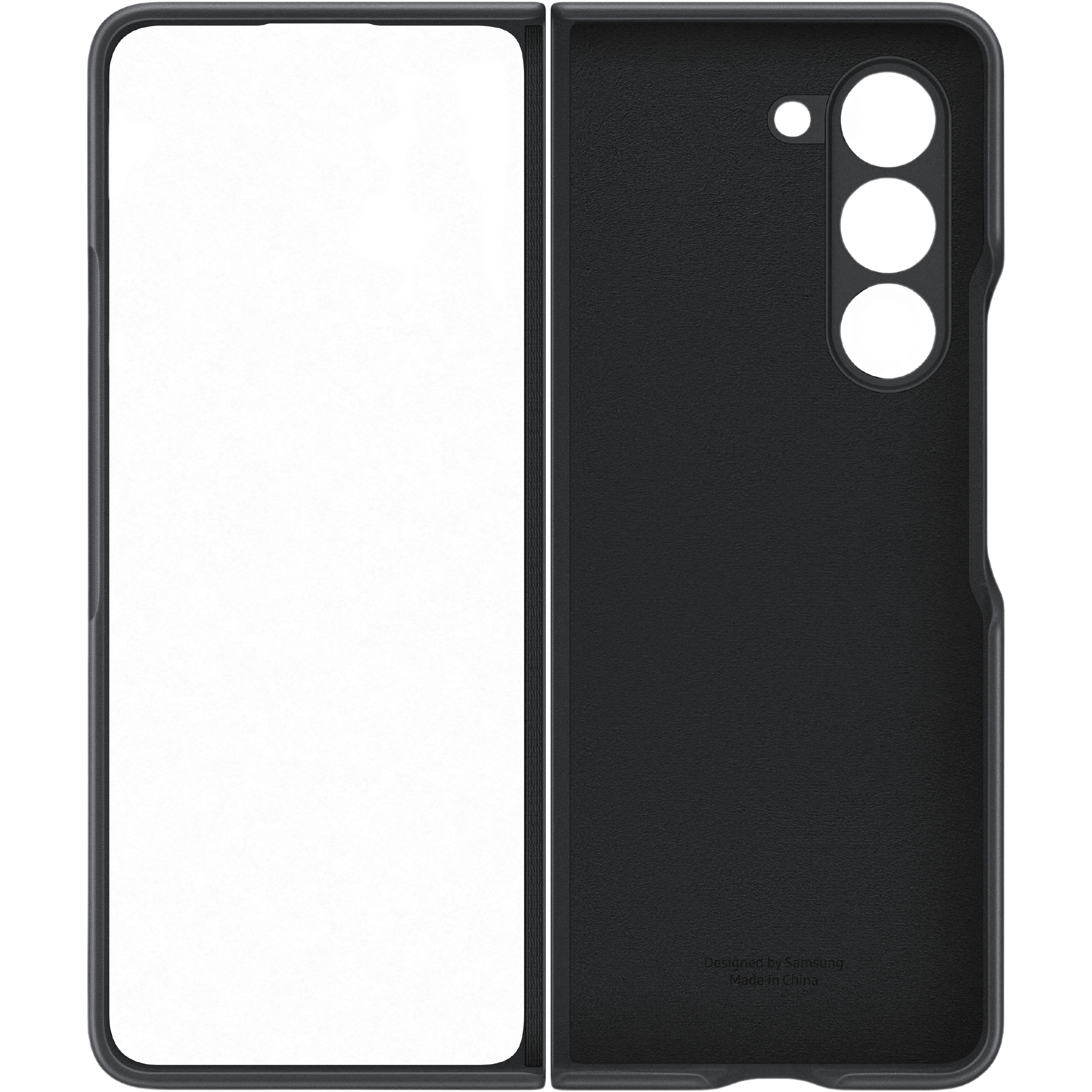 Samsung Galaxy Z Fold5 Eco Leren Hoesje Zwart