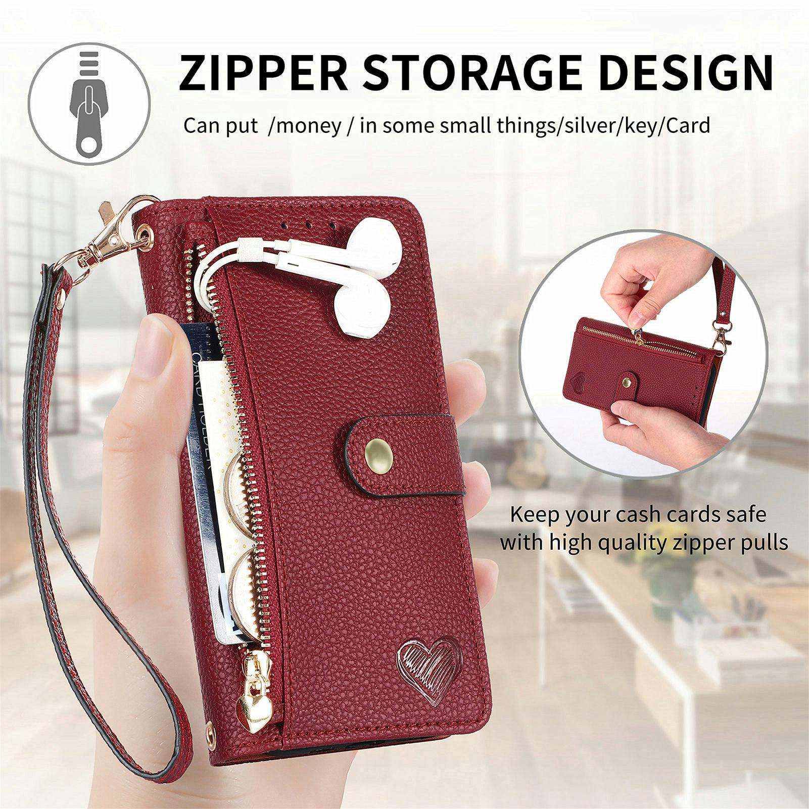 Comfycase Samsung Galaxy A27 Love Heart Wallet Rood