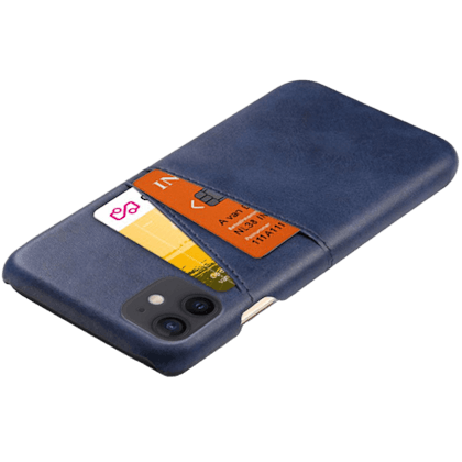 Comfycase iPhone 12 (Pro) Card Case Hoesje met Pasruimte Blauw