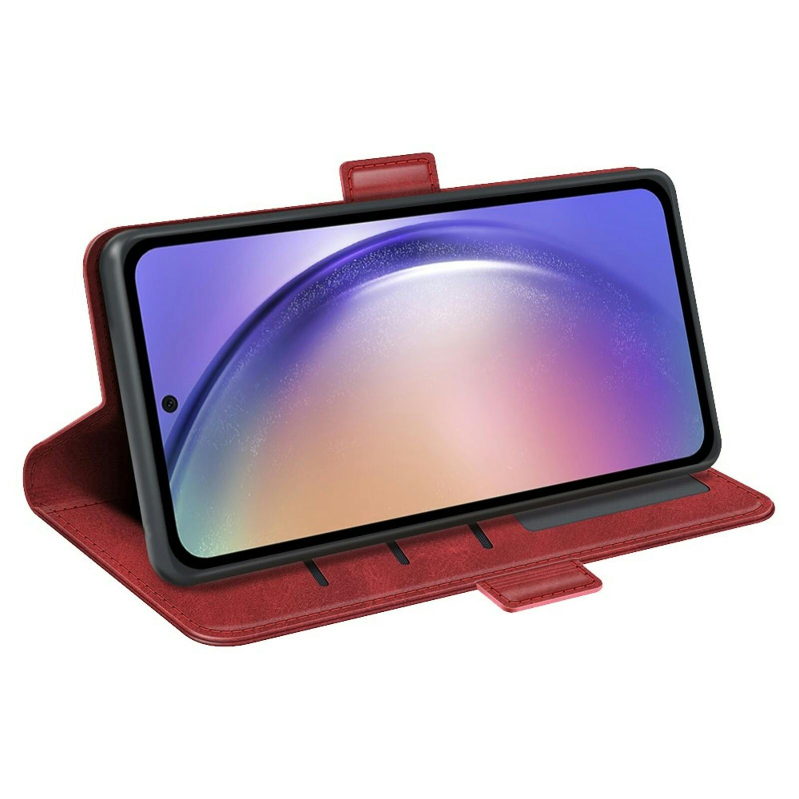 Comfycase Samsung Galaxy A55 Bookcase Hoesje Rood