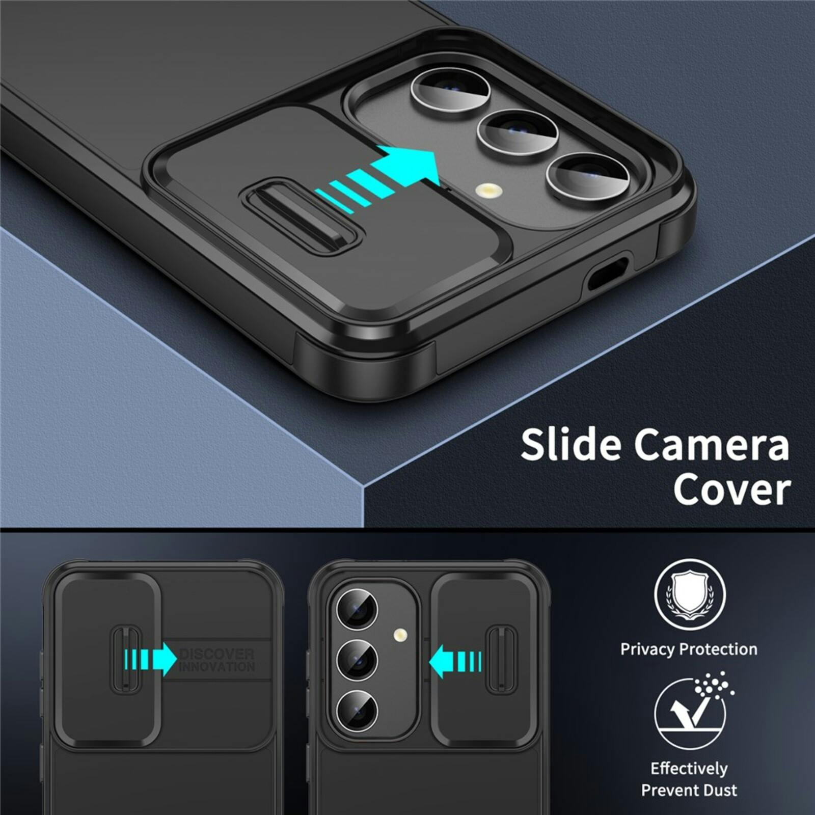 Comfycase Samsung Galaxy S26 Stevig Beschermhoesje met Camerabeschermer Zwart
