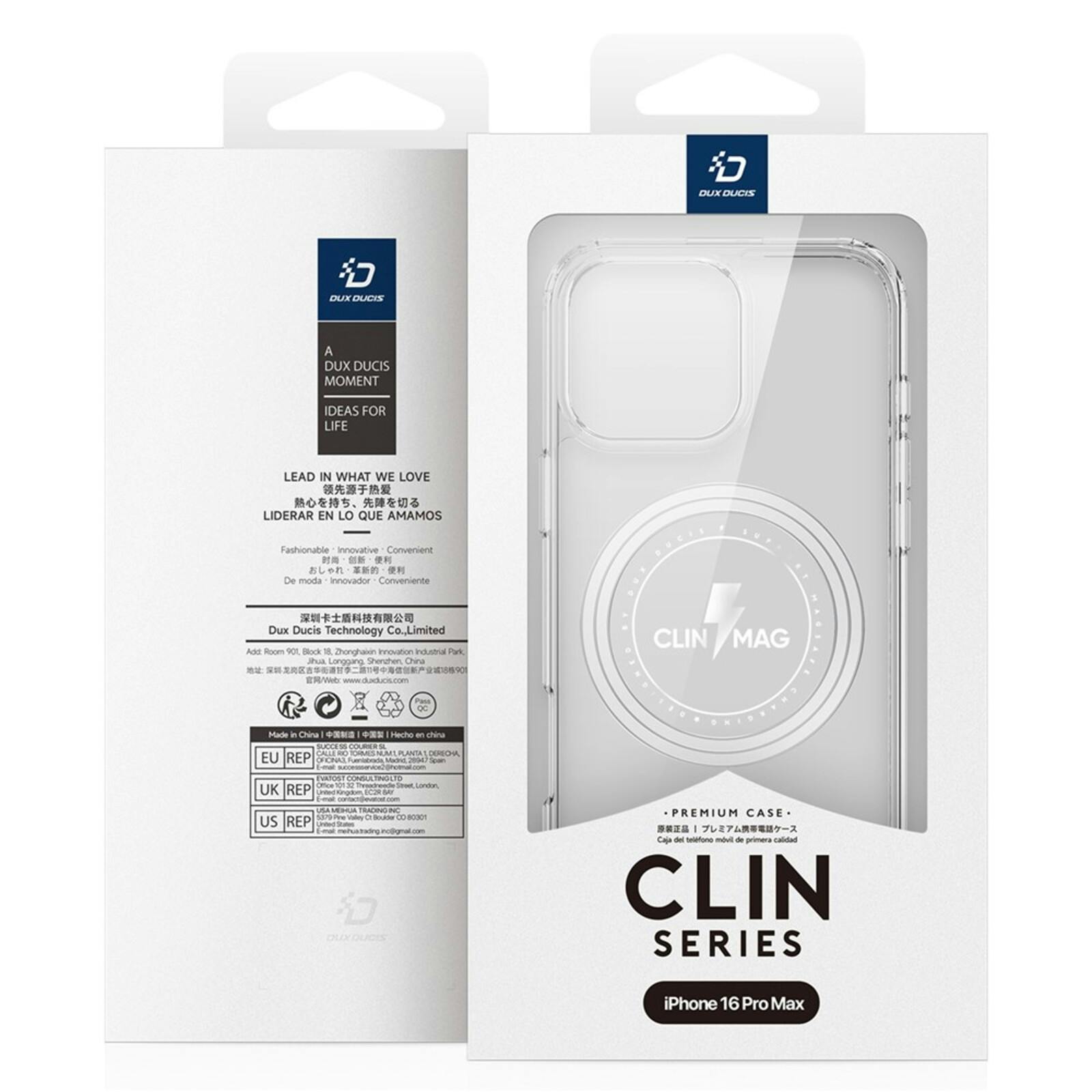 DUX DUCIS Apple iPhone 16 Pro Max Shockproof MagSafe Hoesje Transparant