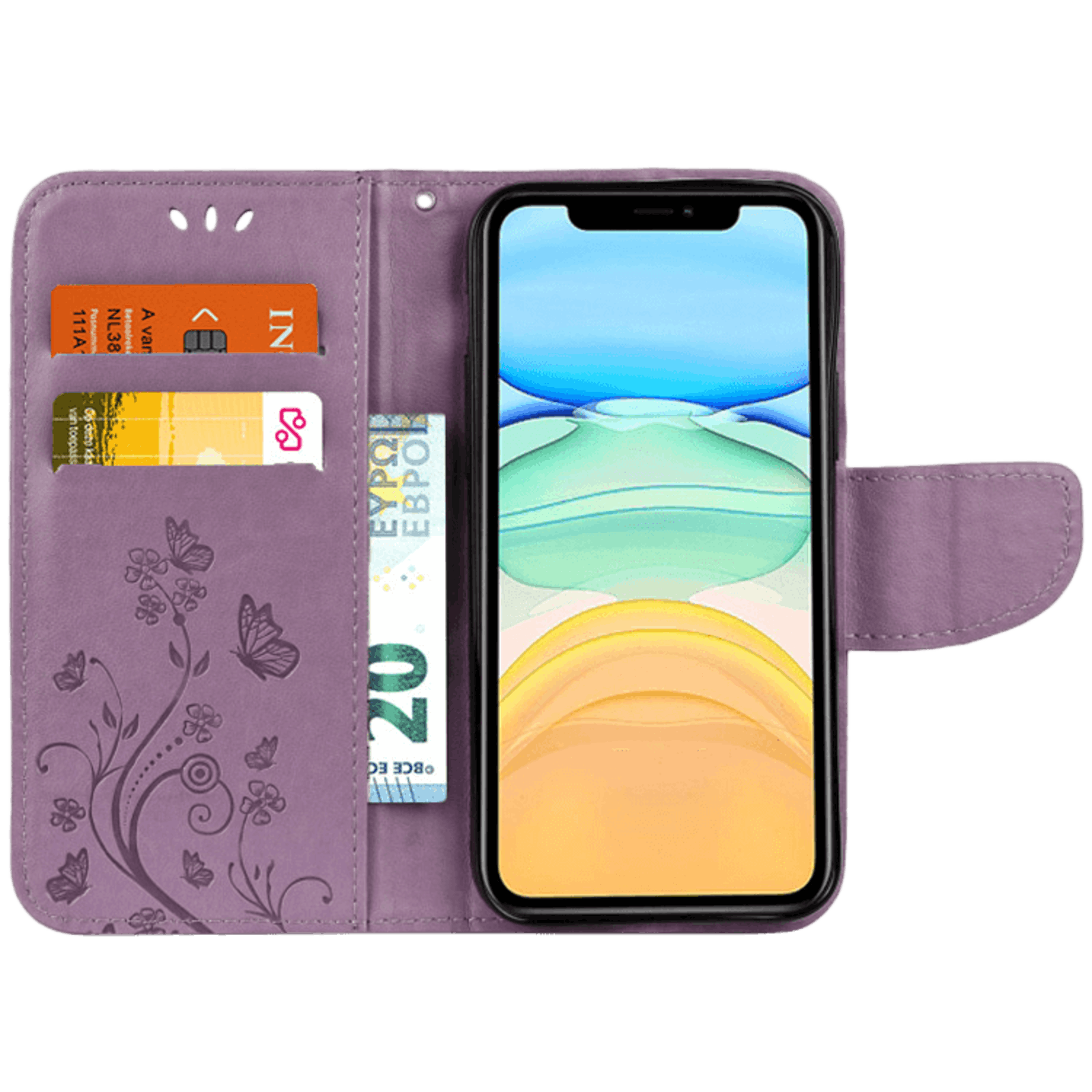 Mocaa iPhone 12 Pro Max Booklet Hoesje Paars