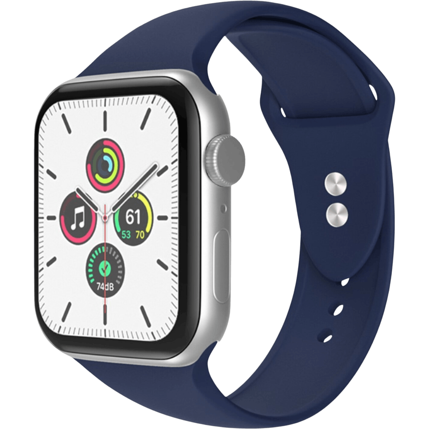 Mocaa Apple Watch Siliconen Horlogebandje 45-46mm Blauw