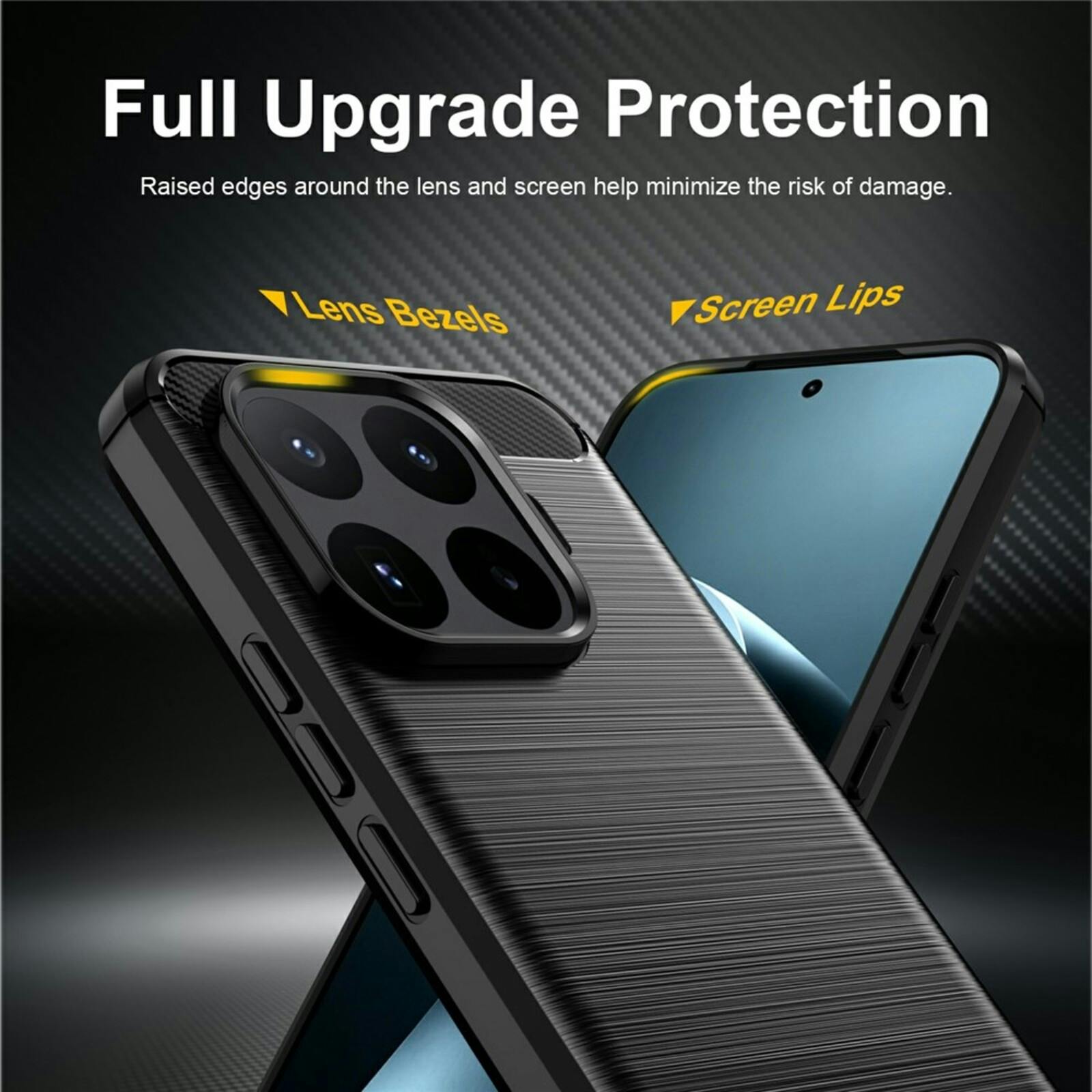 Mocaa Xiaomi 17T Pro Brushed Beschermhoesje Zwart