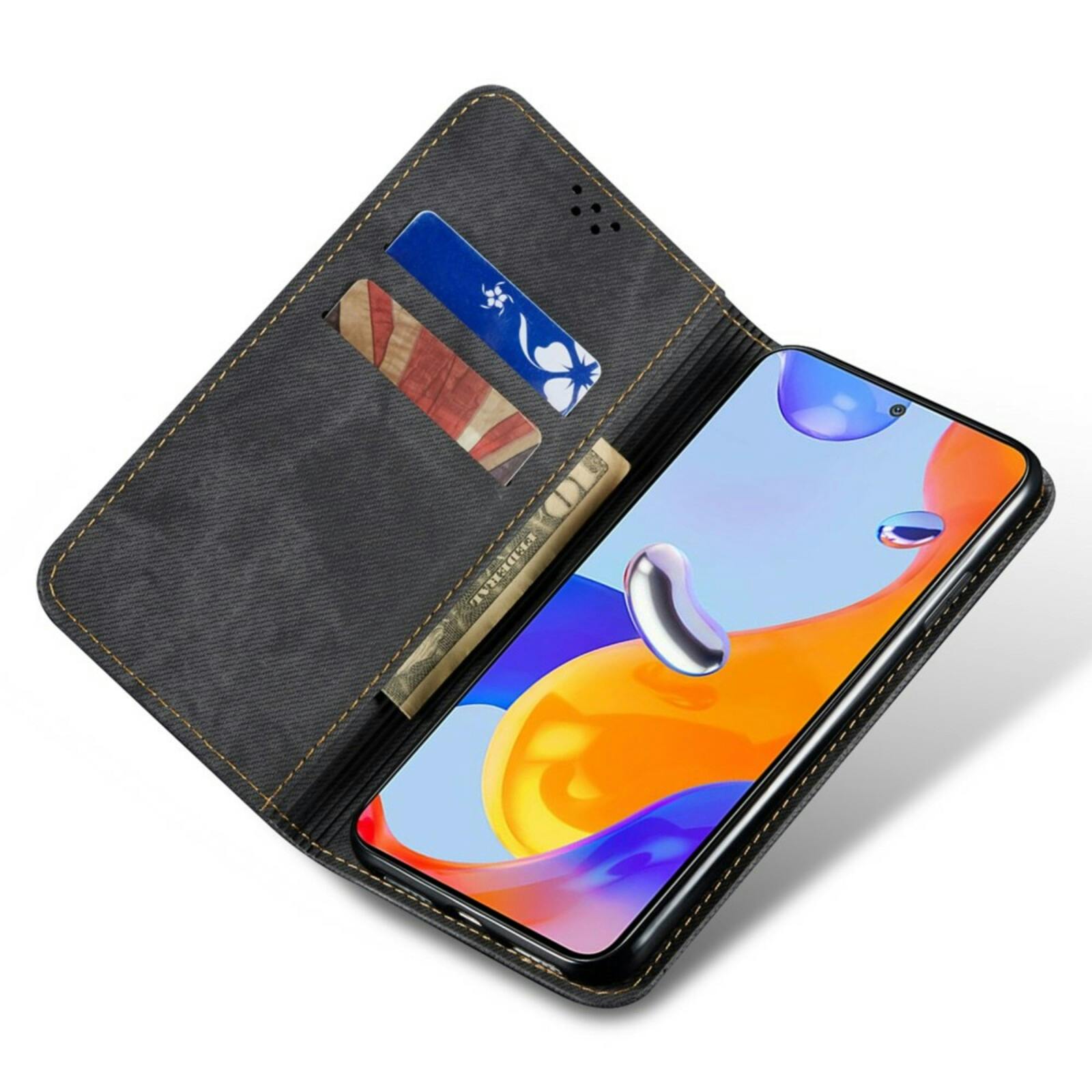 CaseBody Xiaomi Redmi Note 13 5G Denim Bookcase Zwart