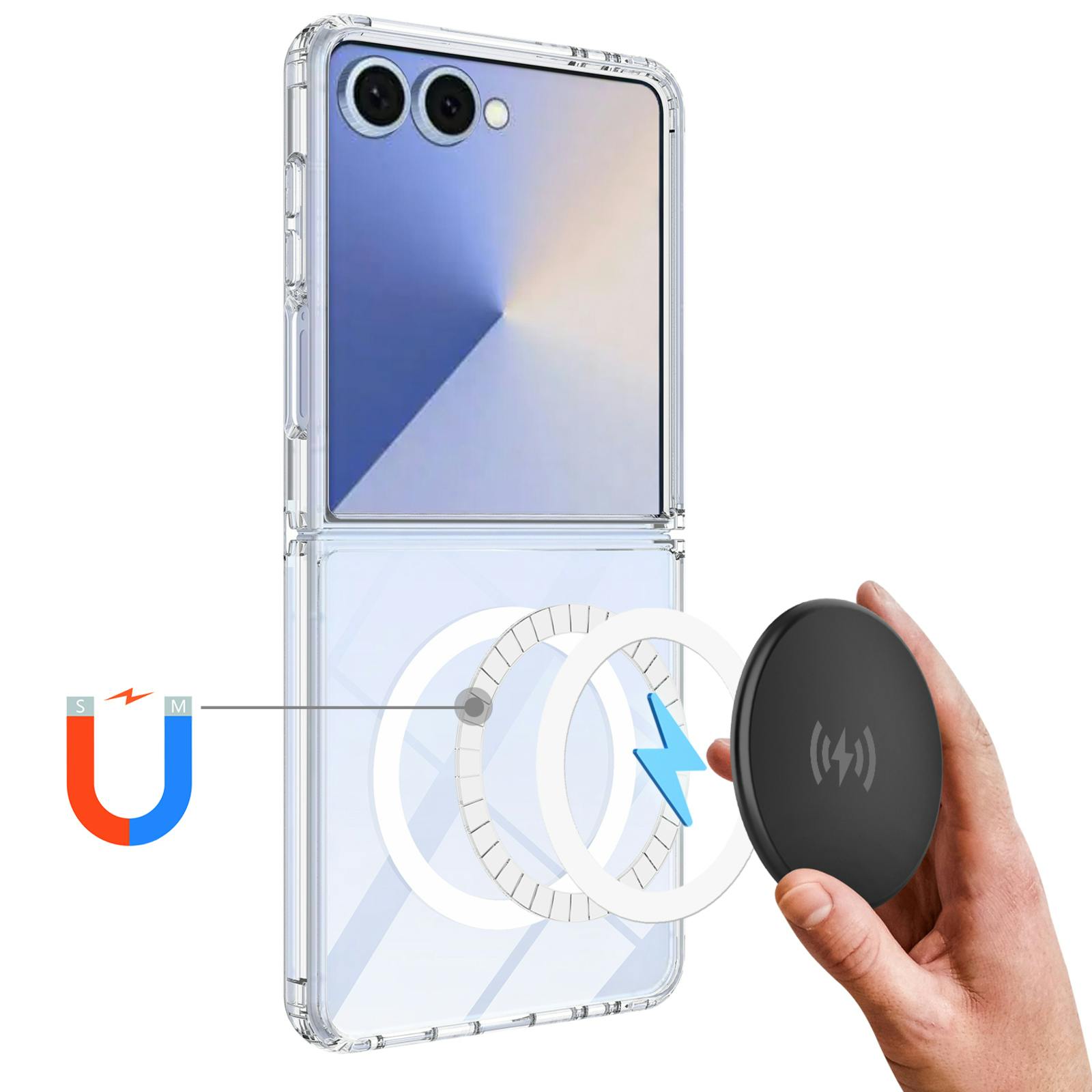 CaseBody Samsung Galaxy Z Flip8 Magnetisch Hoesje Transparant
