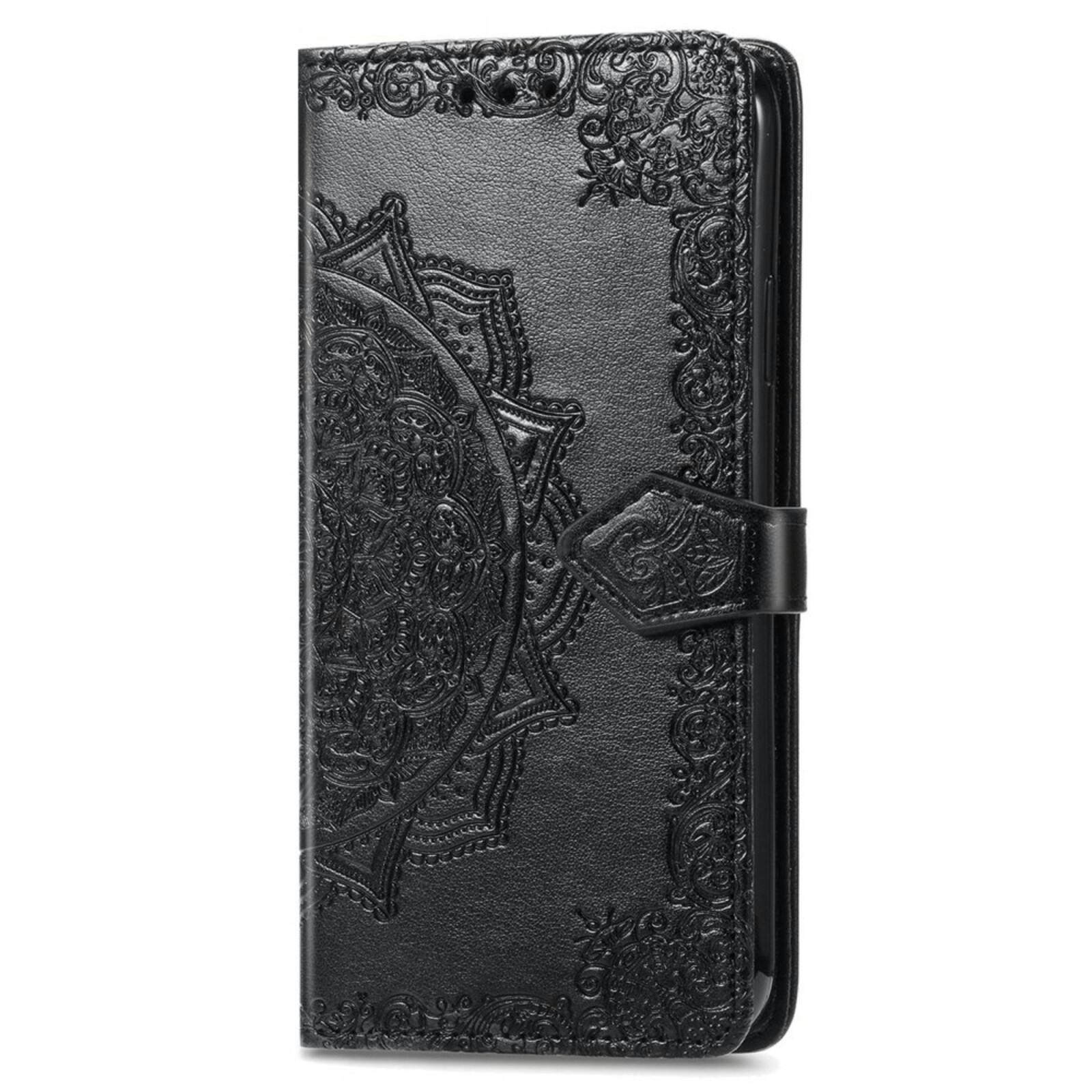 Comfycase iPhone 16 Mandala Booklet Hoesje Zwart