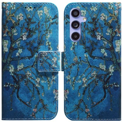 Comfycase Samsung Galaxy A35 Bloesem Bookcase Hoesje Meerkleurig