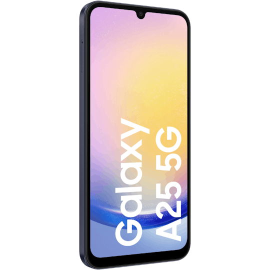 Samsung Galaxy A25 5G Blue Black - Aanzicht vanaf links