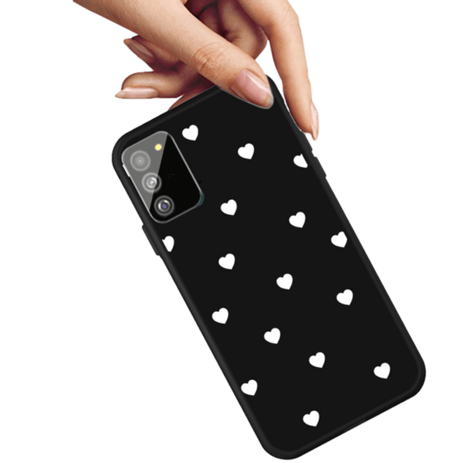 Mocaa Samsung Galaxy S20 Hearts Case Zwart