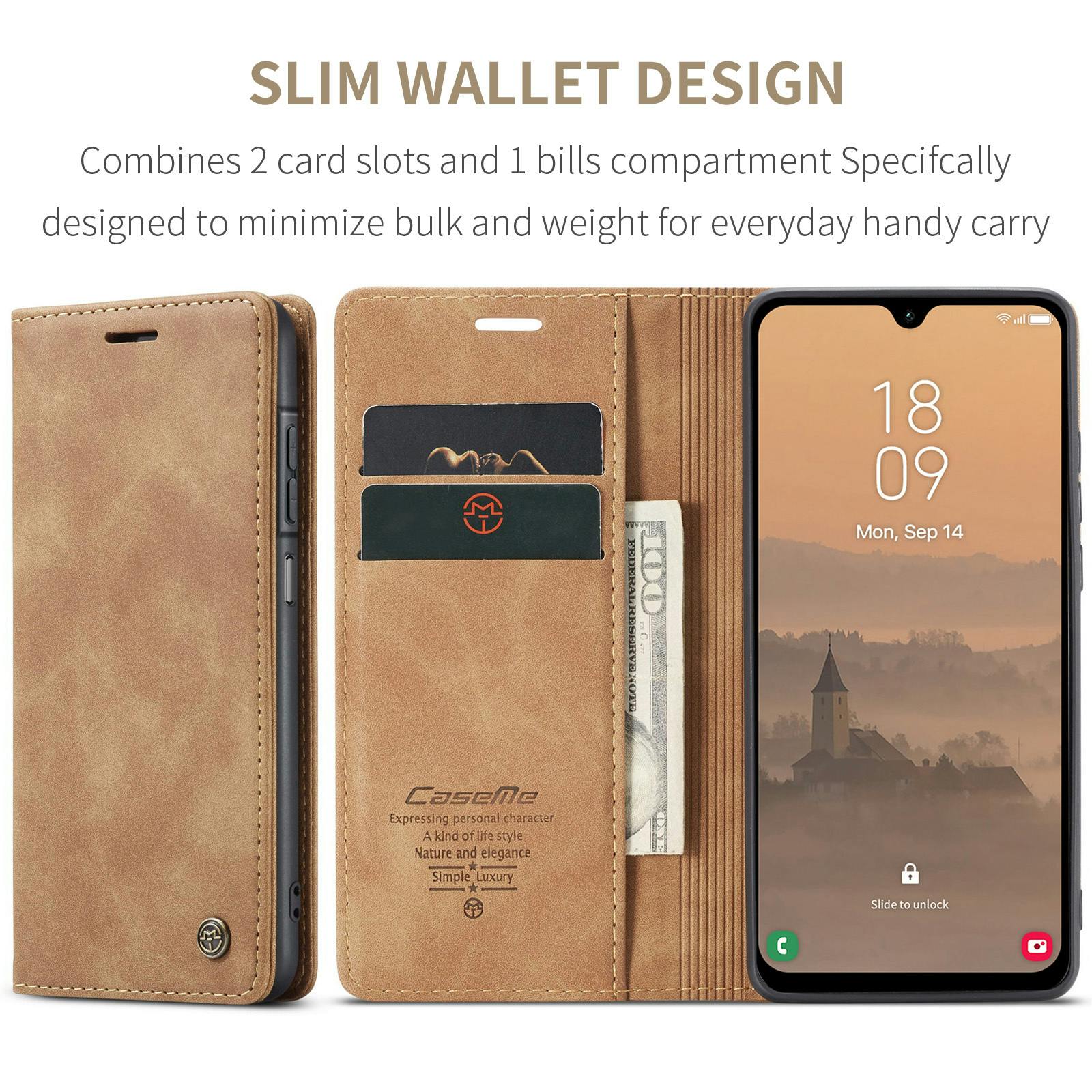 Caseme Samsung Galaxy A57 Business Bookcase Hoesje Grijs