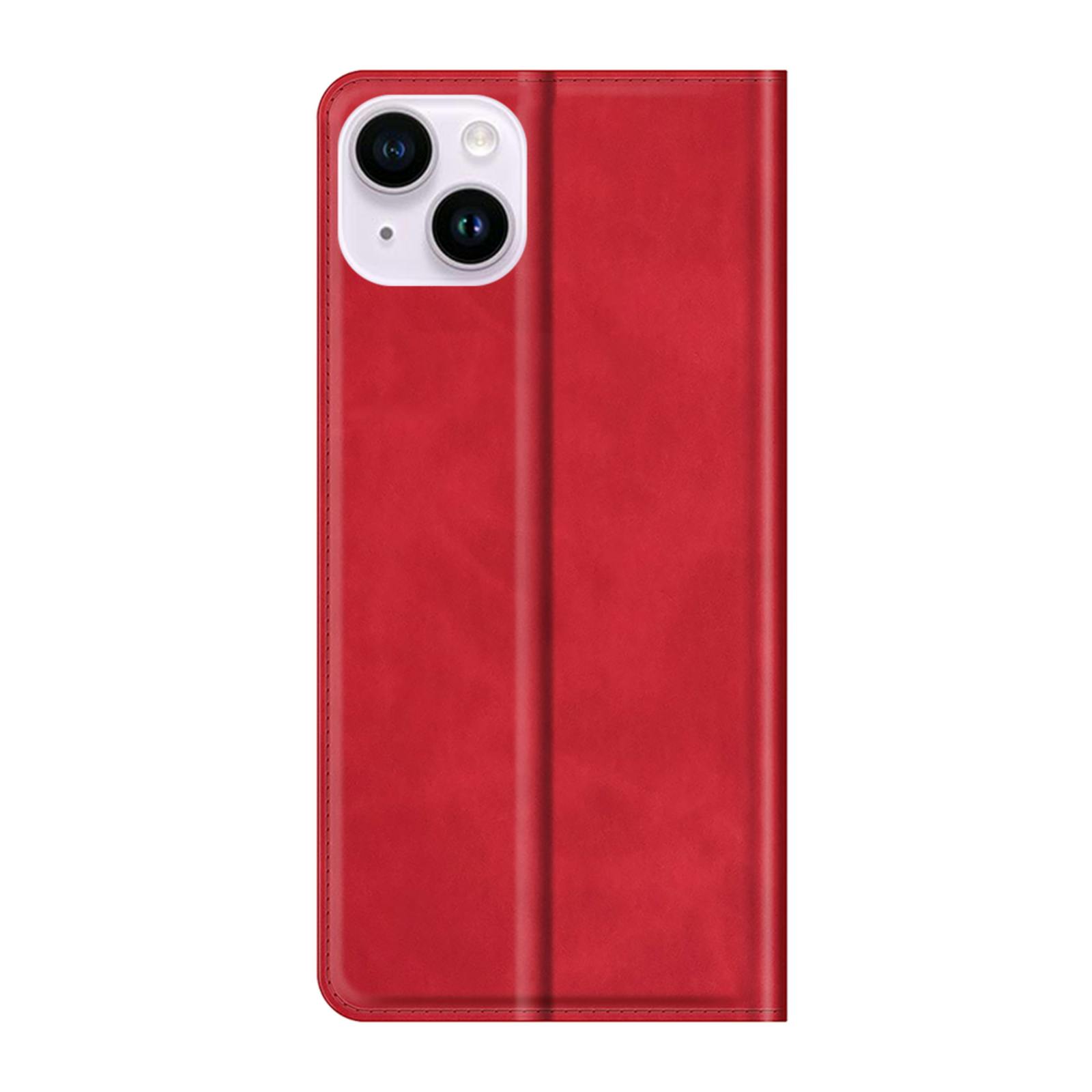 Just in Case iPhone 15 Plus Magnetisch Portemonnee Hoesje Rood