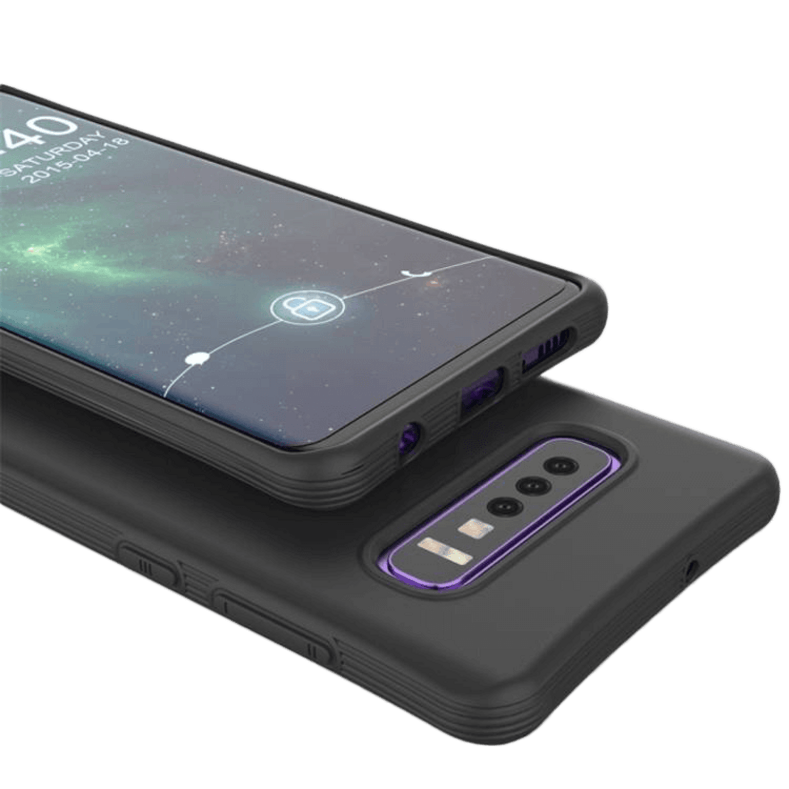 Comfycase Samsung Galaxy S10 Plus Anti-Shock Mat Hoesje Zwart