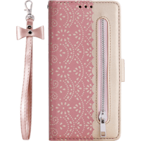 Mocaa Samsung Galaxy A25 Zipper Book Hoesje Roségoud