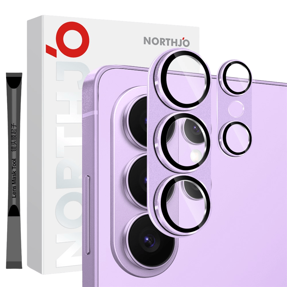 Northjo Samsung Galaxy S26 Ultra Full Cover Camera Protector Paars