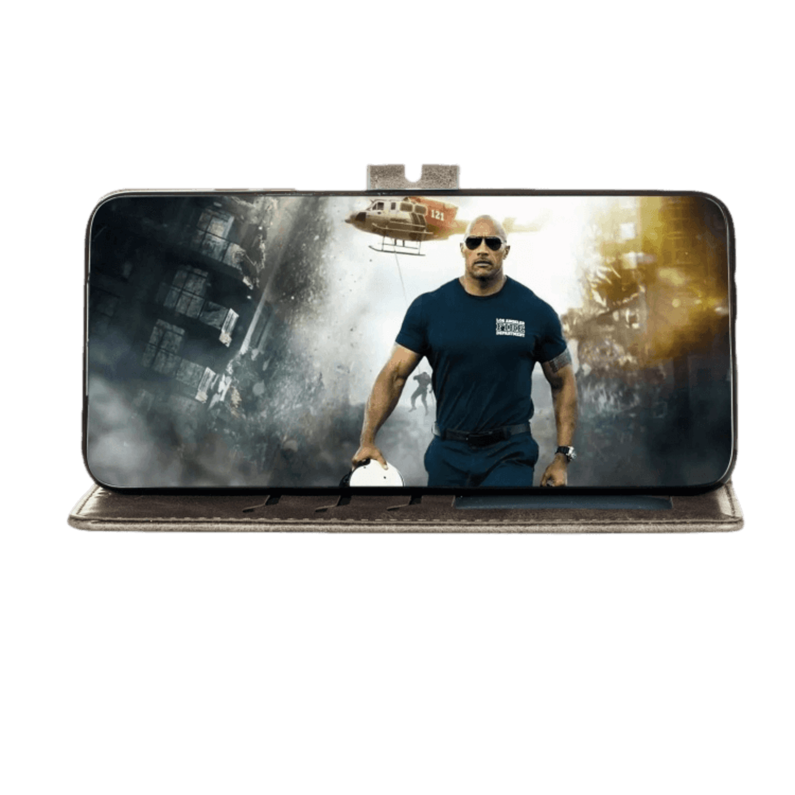 Comfycase Samsung Galaxy A51 Happy Kitten Bookcase Hoesje Grijs