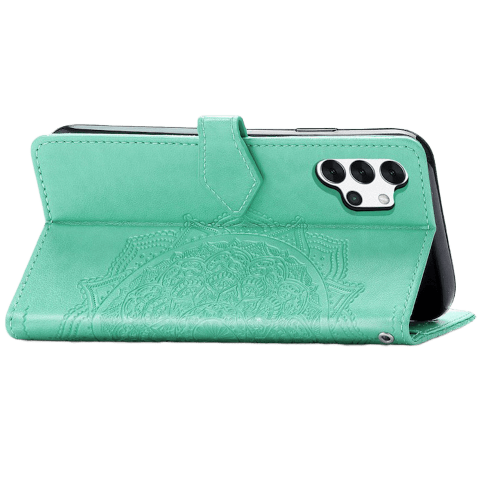 Comfycase Samsung Galaxy A32 Mandela booklet telefoonhoesje Groen