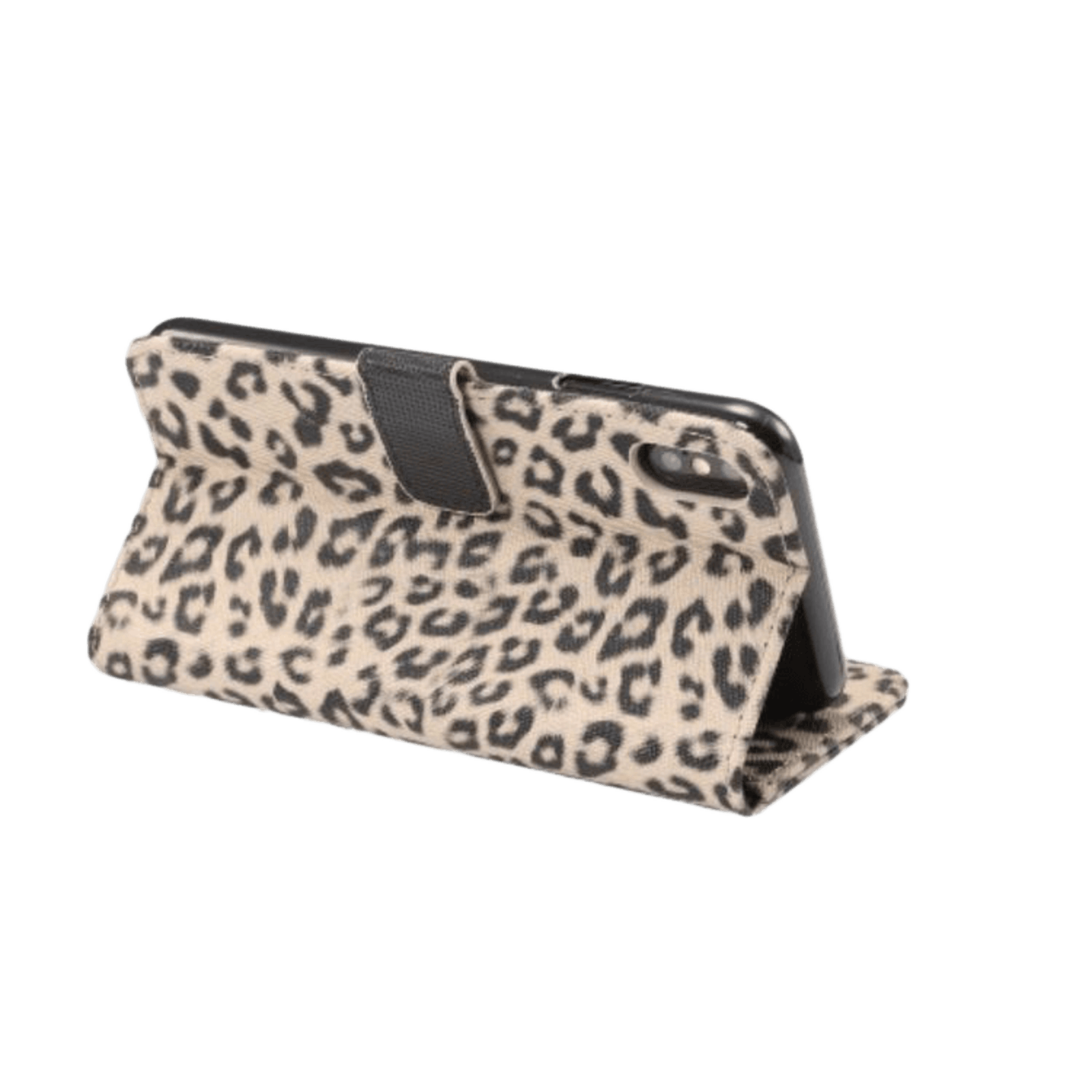 Vili iPhone Xs Max Bookcase Hoesje Luipaardprint Bruin
