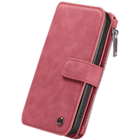 Caseme iPhone 12 (Pro) Wallet met Uitneembaar Hoesje Rood