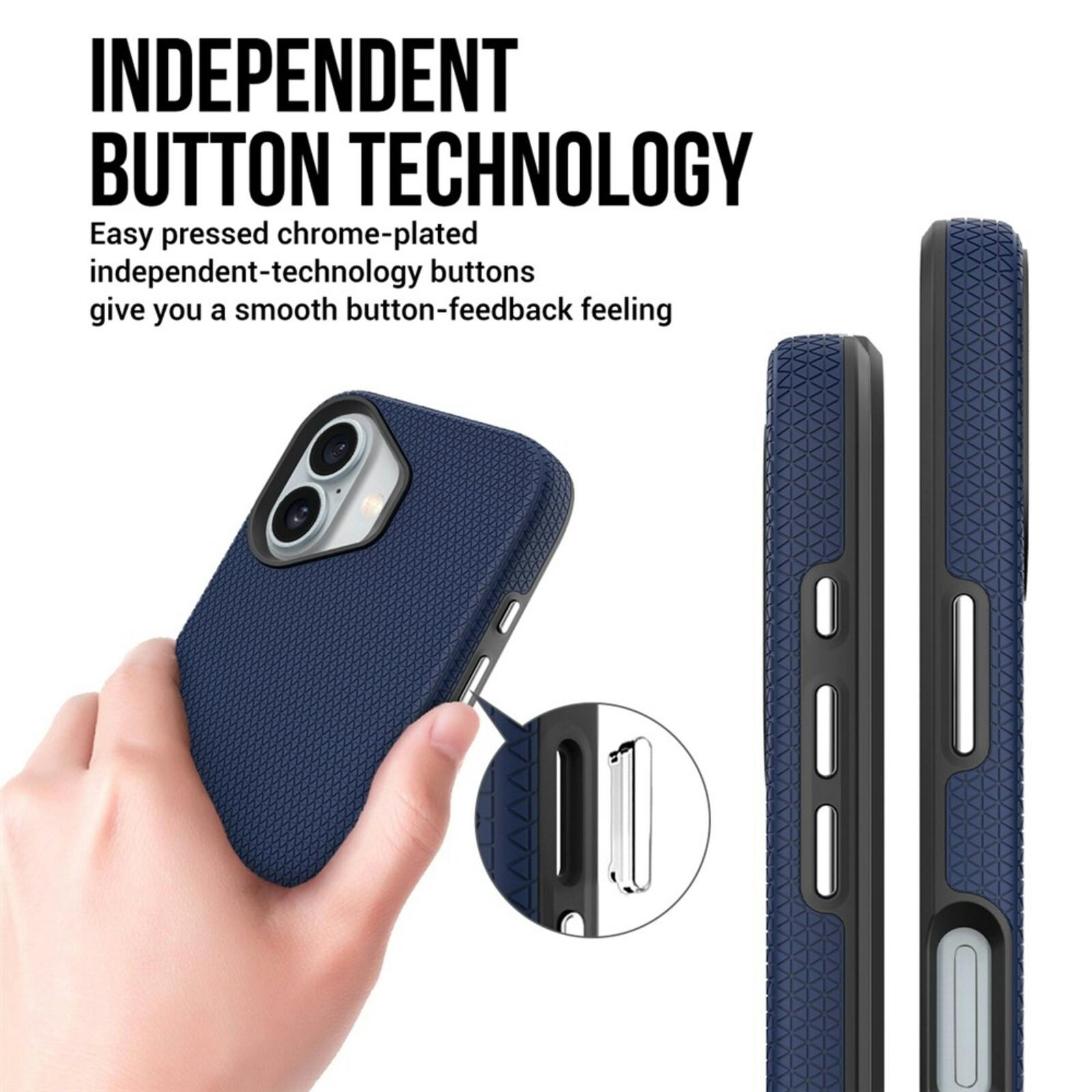 Mocaa Apple iPhone 17 Rugged MagSafe Hoesje Blauwgrijs