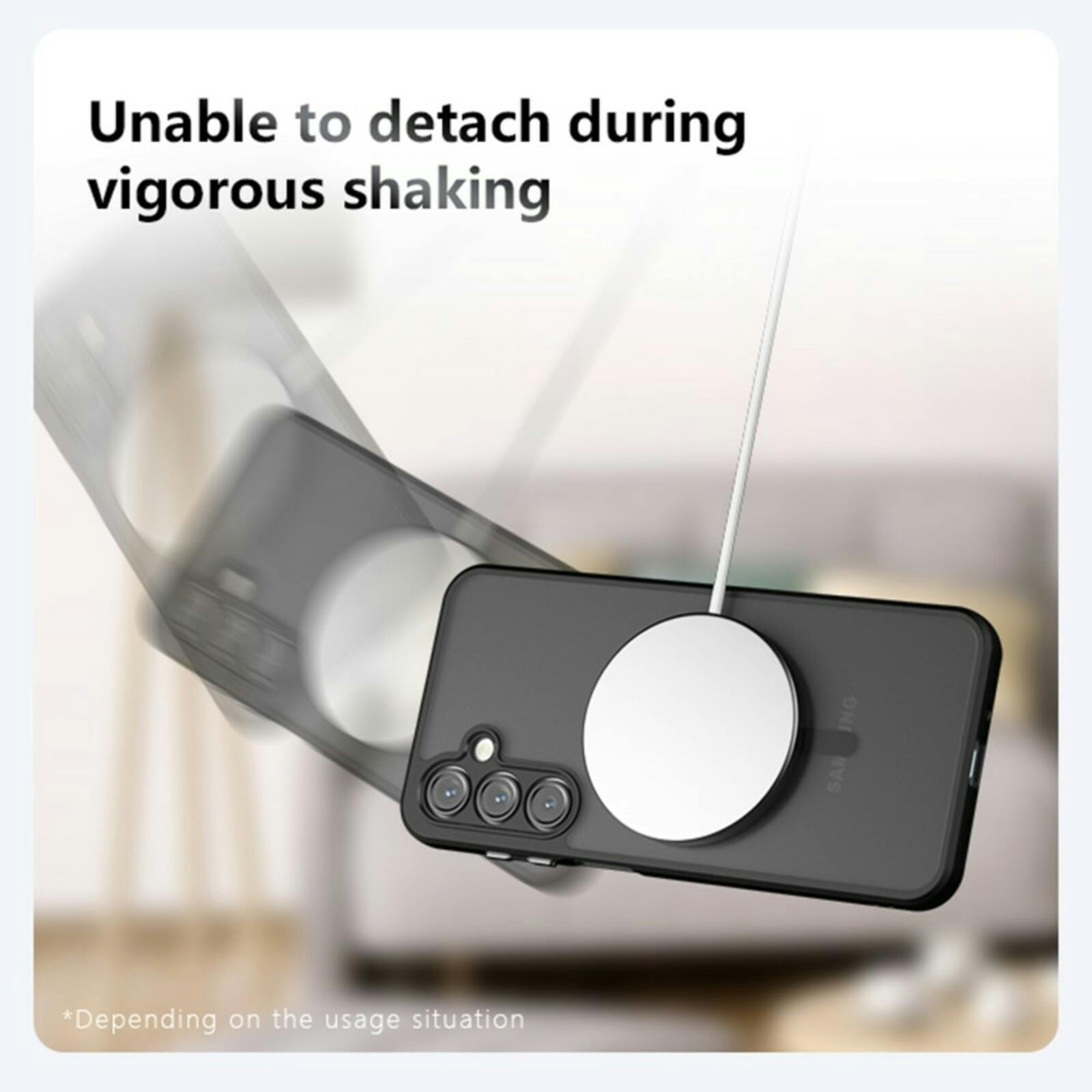 Mocaa Samsung Galaxy A16 Slim Anti-Shock Magsafe Hoesje Zwart