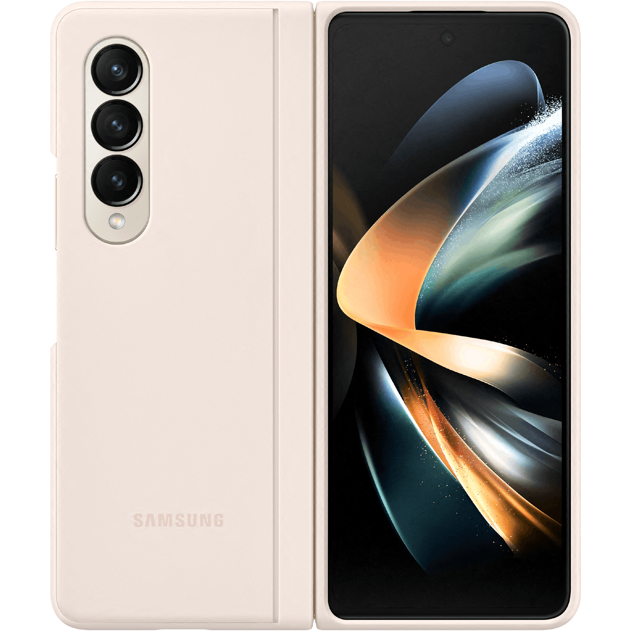 Samsung Galaxy Z Fold4 Protective Standing Hoesje Geel