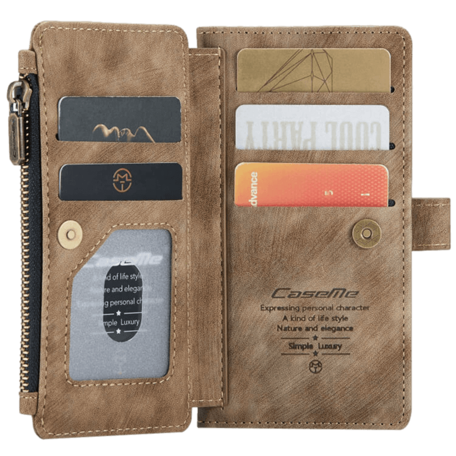 Caseme iPhone 13 Mini Portemonnee Hoesje Bruin