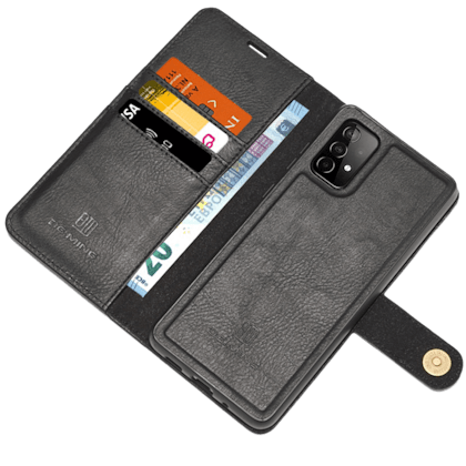 DG.MING Samsung Galaxy A52(s) Lederen 2-in-1 Wallet en Hoesje Zwart
