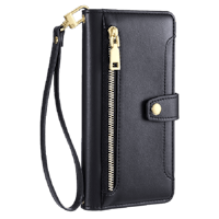Comfycase iPhone 13 Wallet Hoesje met Halskoord Zwart