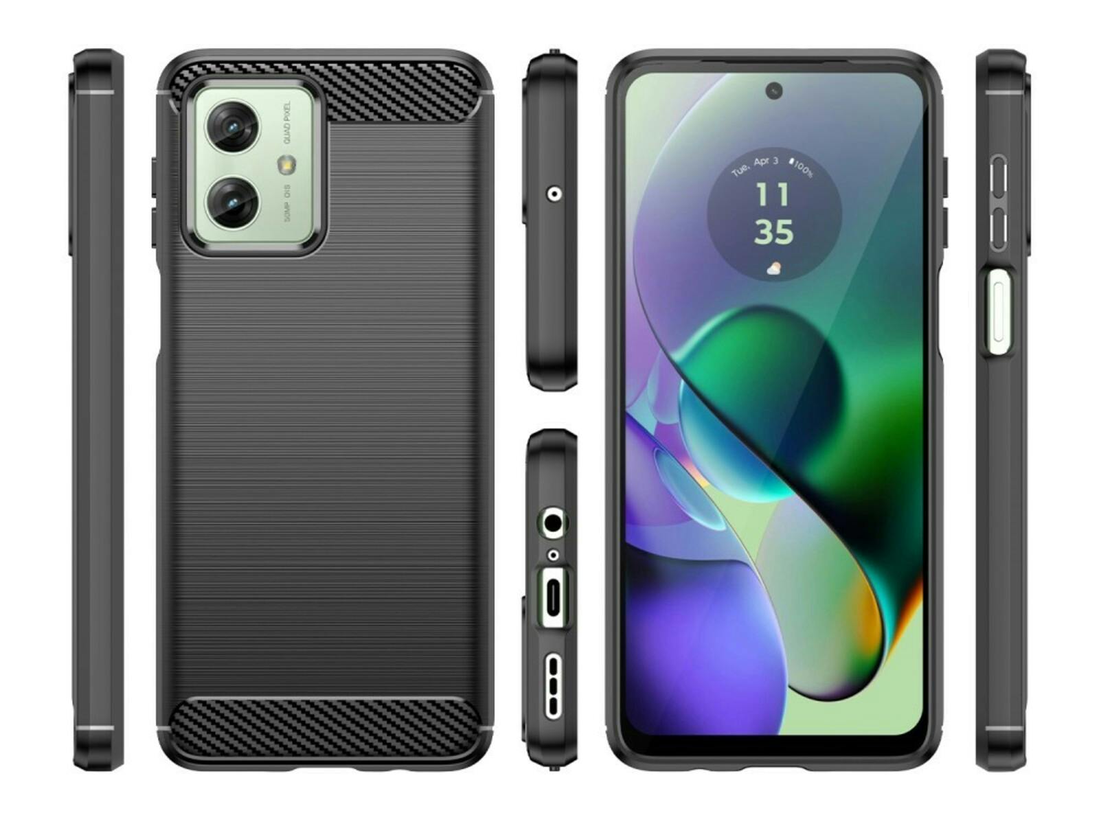 Mocaa Motorola G54 Schokbestendig Hoesje Zwart