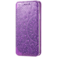 Mocaa iPhone 12 (Pro) Designz Magnetic Mandala Wallet Case Paars