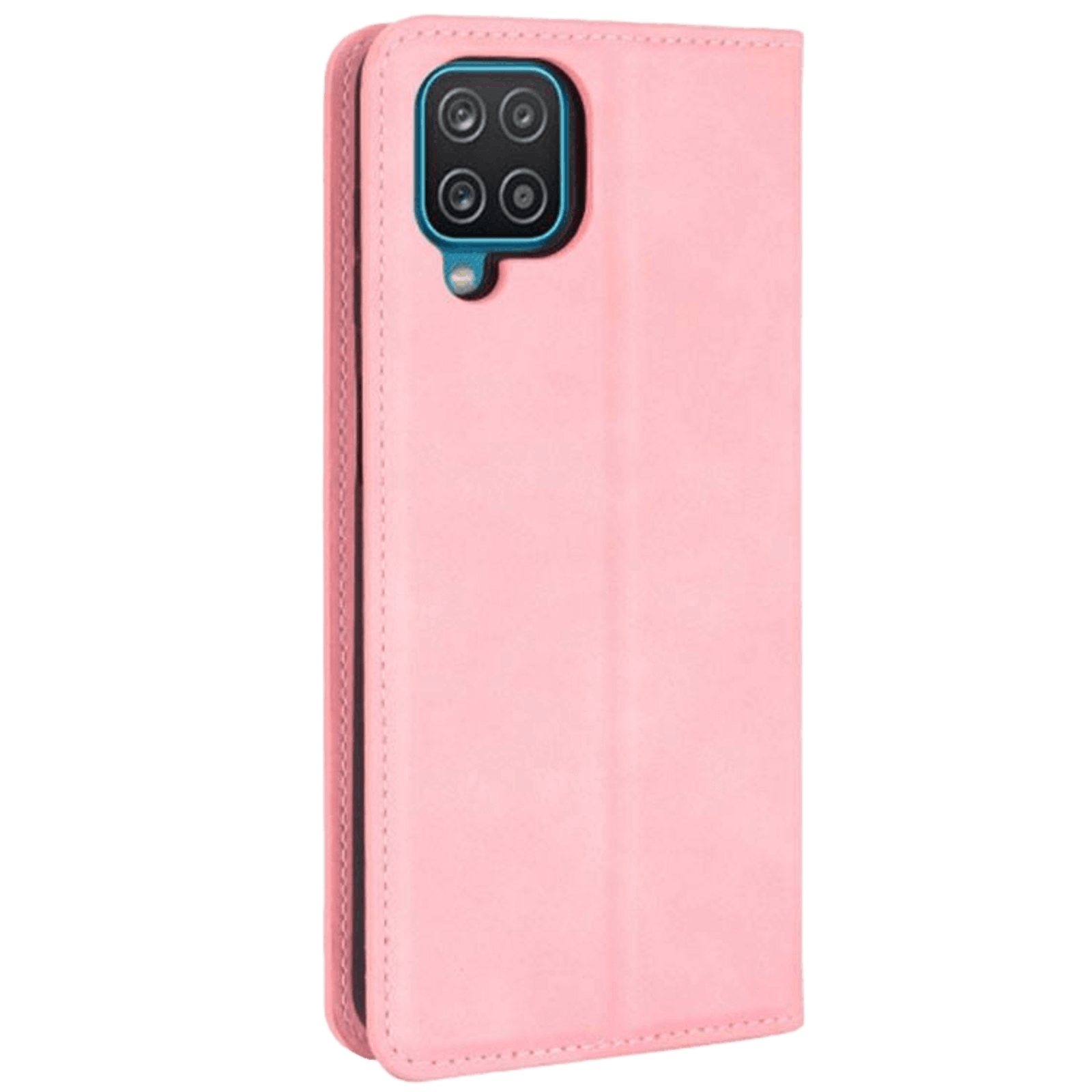 Mocaa Samsung Galaxy A12 Magnetisch Slim Fit Bookcase Hoesje Roze