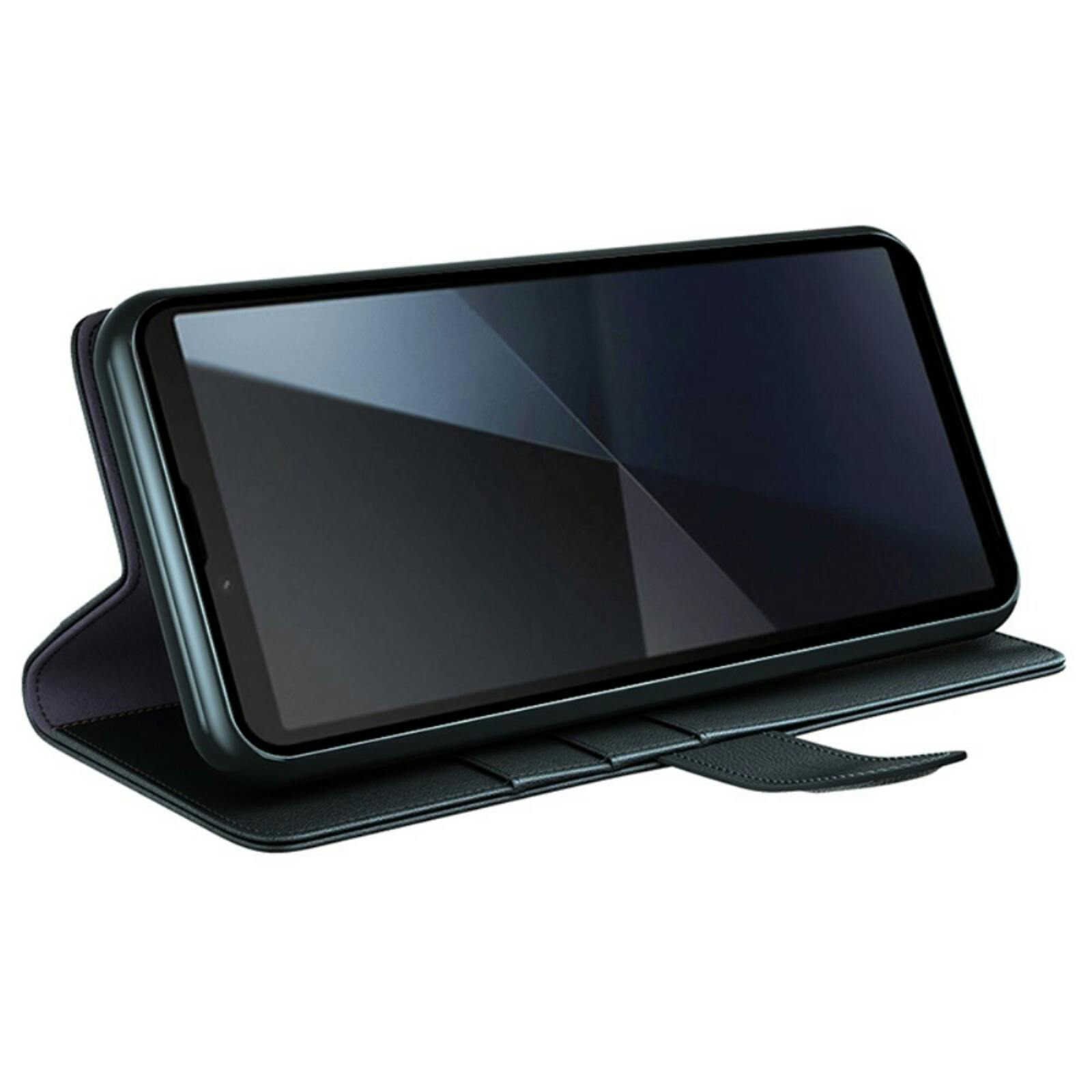 Fonexio Sony Xperia 10 VI Luxe Lederen Book Case Zwart