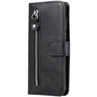 CaseBody Samsung Galaxy A52(s) Zipper Portemonnee Hoesje Zwart