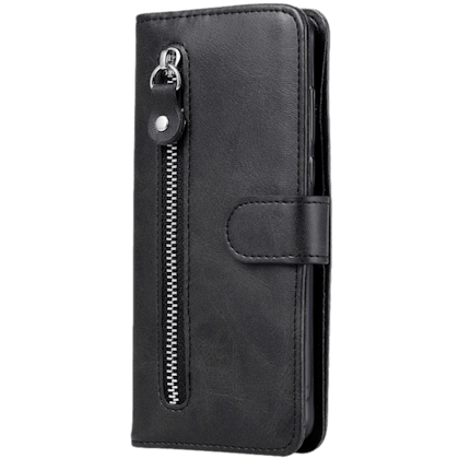 CaseBody Samsung Galaxy A52(s) Zipper Portemonnee Hoesje Zwart
