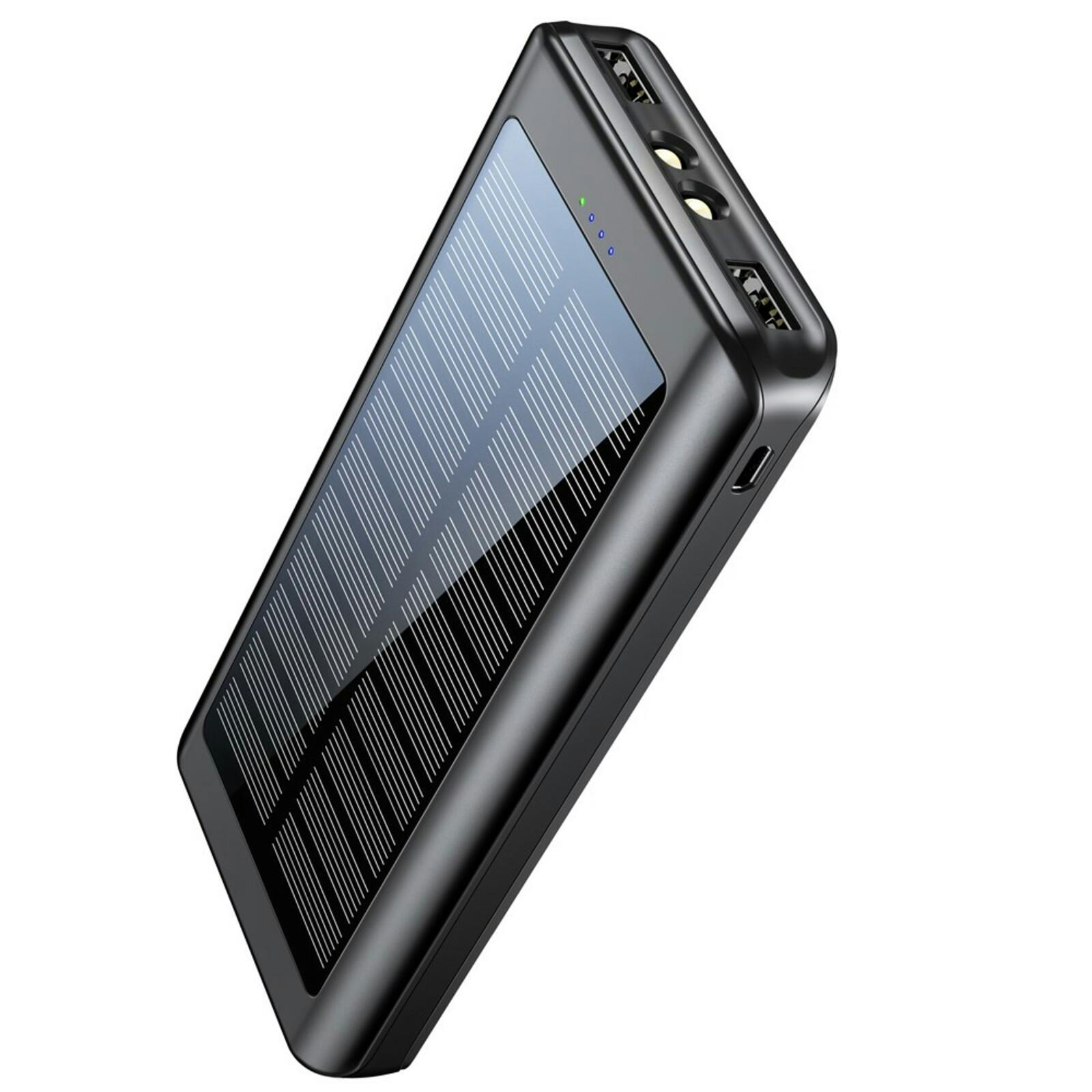 QC86S 30.000mAh Portable Charger met Zonnecel Zwart 30.000 mAh