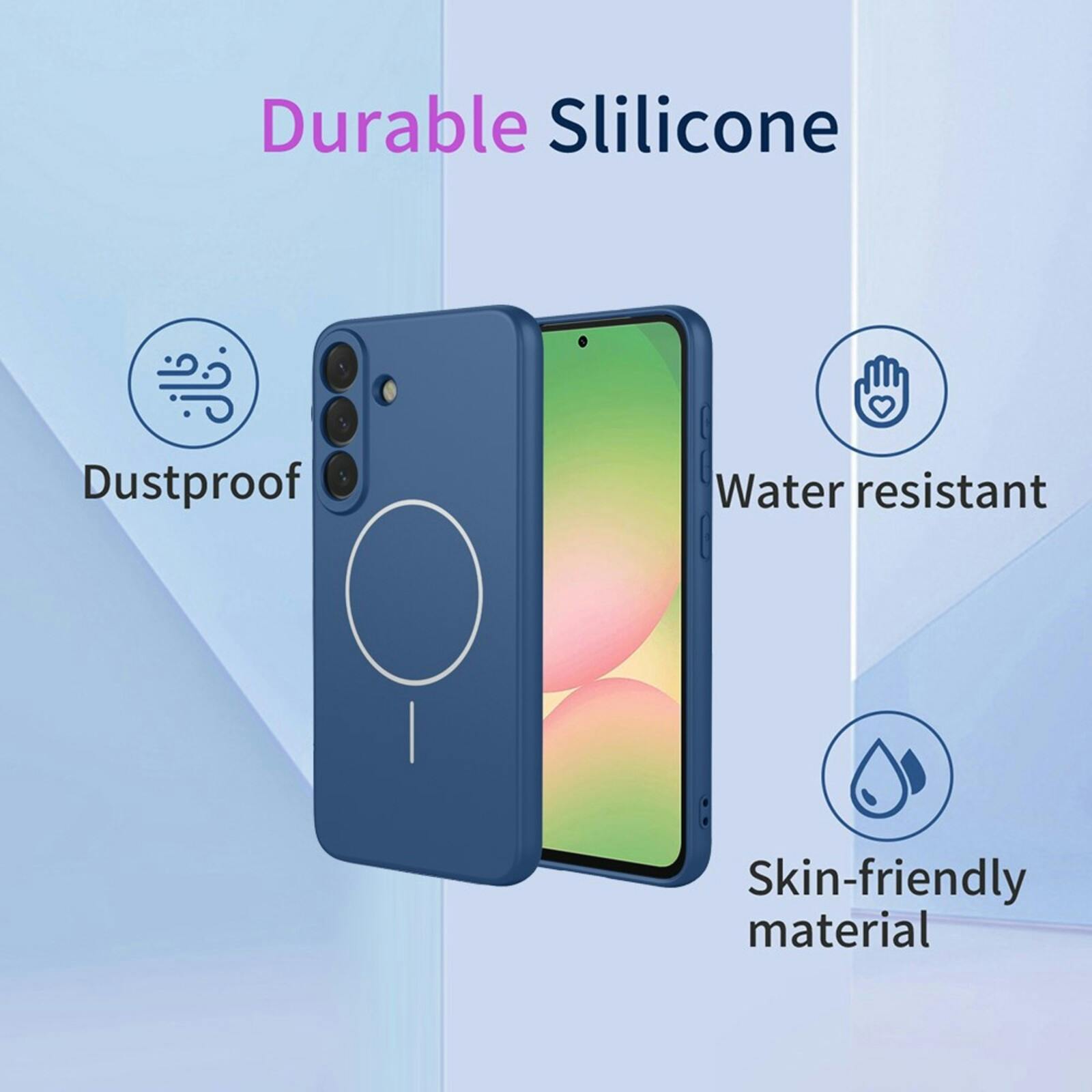 Mocaa Samsung Galaxy A57 Siliconen Magnetische Case Paars