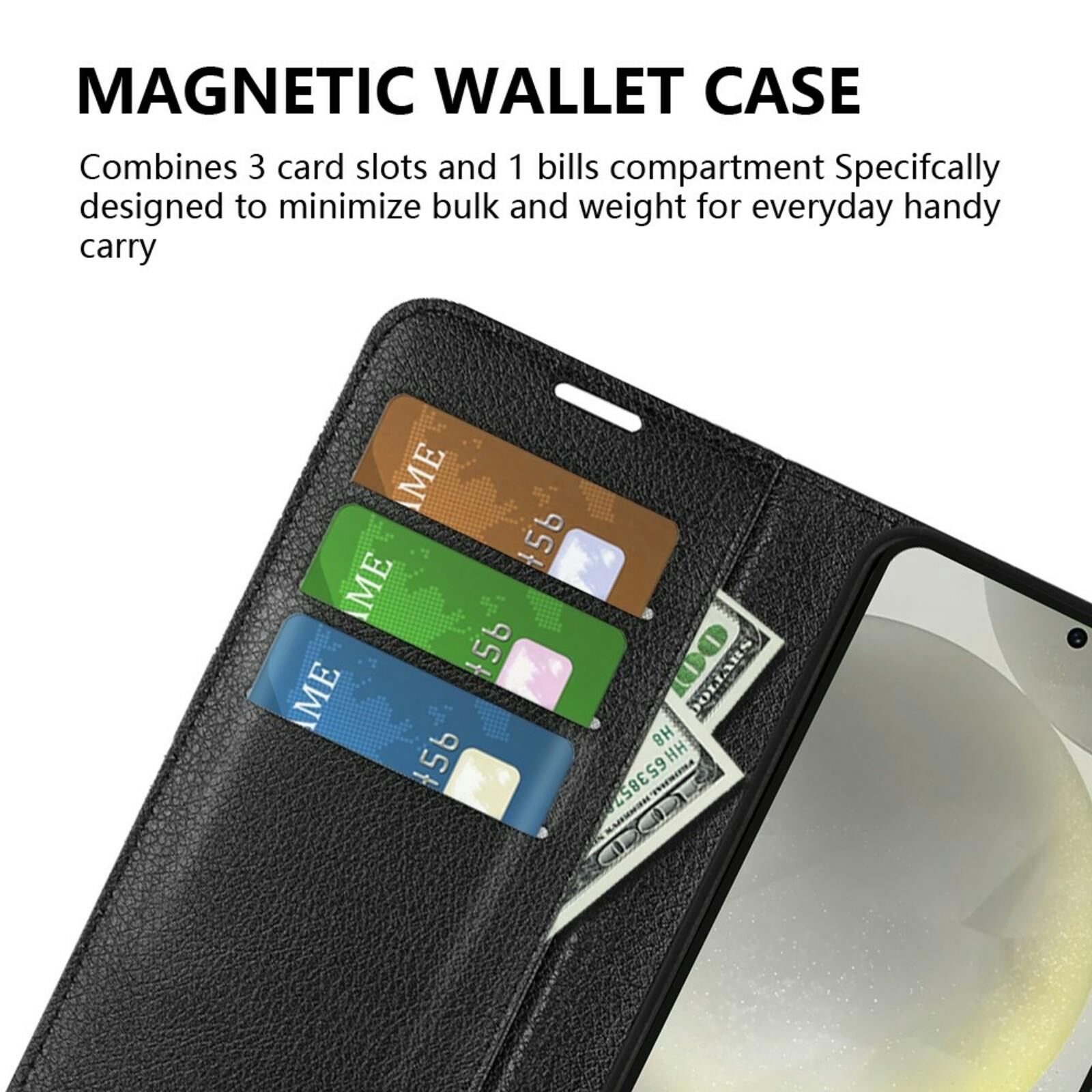 Mocaa Samsung Galaxy S24 FE Slim-Fit Book Case Zwart