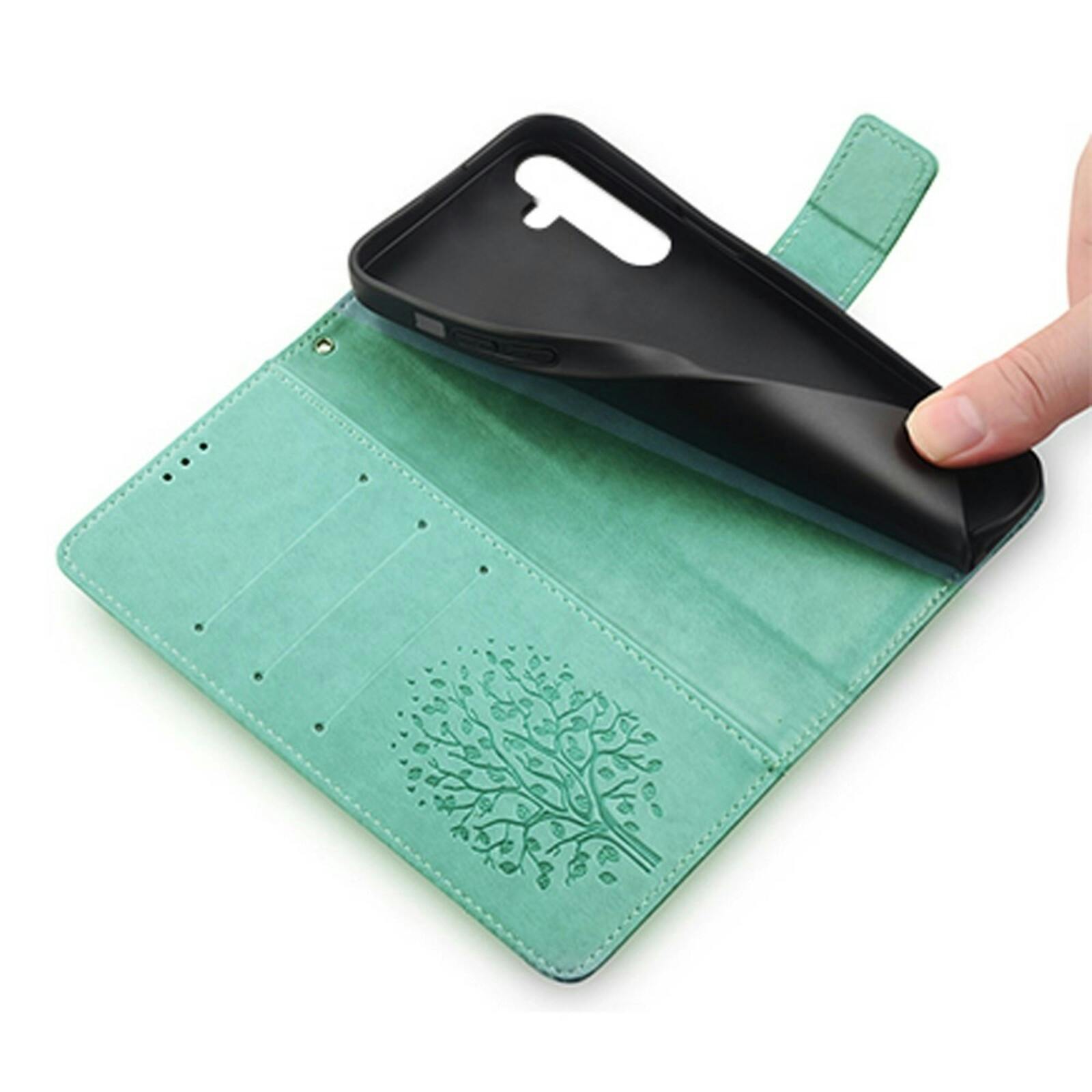 Mocaa Samsung Galaxy S23 Bookcase Gravure Hertjes Groen