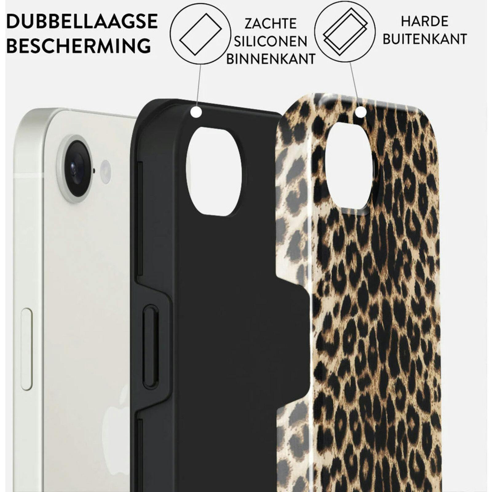 Burga iPhone 16e Hoesje Leopard